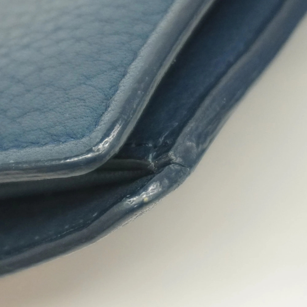 CHANEL Authentic Blue Leather Wallet - Picture 6 of 10